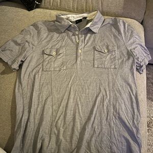 XL button up polo shorts sleeve